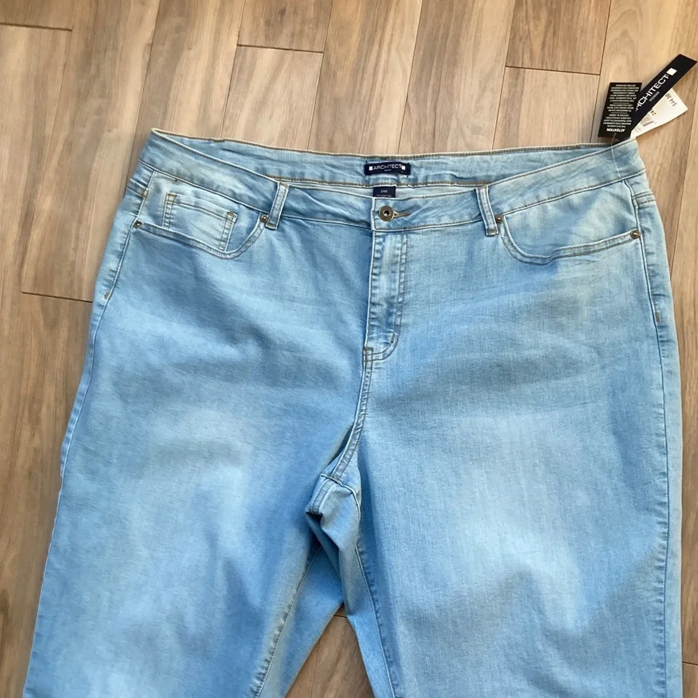 Architect Light wash cuffed Denim Jean Capri with stretch 24W - Picture 5 of 15